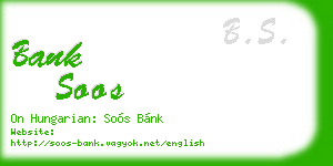bank soos business card