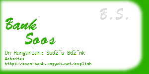 bank soos business card